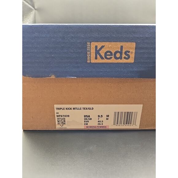 Keds Triple Kick Slip On Women 9.5 Shoes Gold Metallic Platform Loafers Coquette - Picture 8 of 9